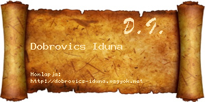 Dobrovics Iduna névjegykártya